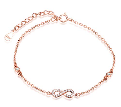 Infinionly Fashion Bracciale Infinito Argento Oro Rosa