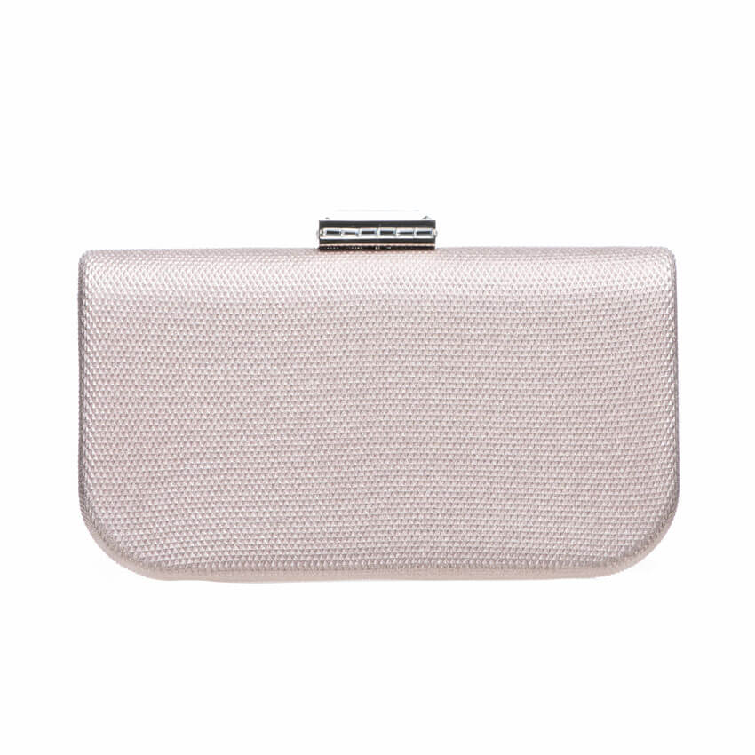 Chic Ad Hoc Borse Clutch rigida nude chiusura gioiello