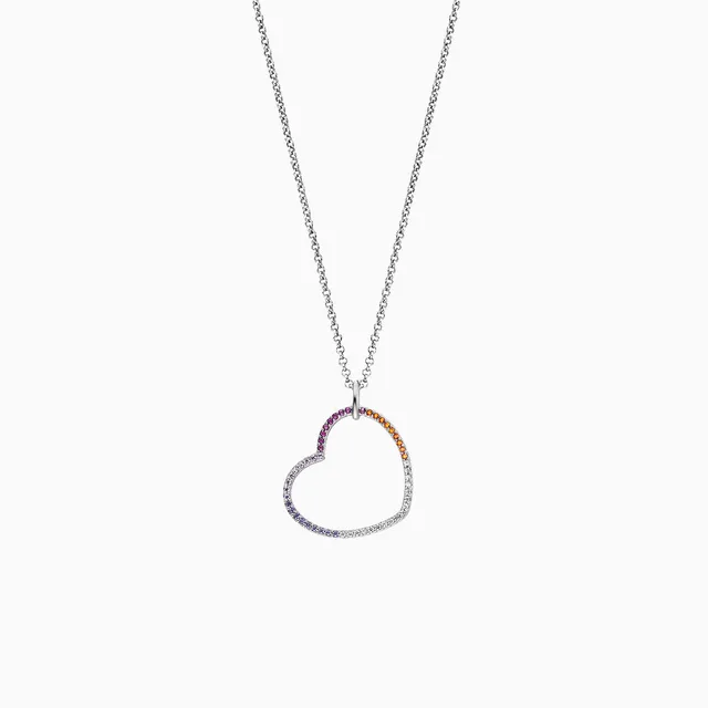 Engelsrufer Cuore Collana Argento 925 Zirconia Multicolor