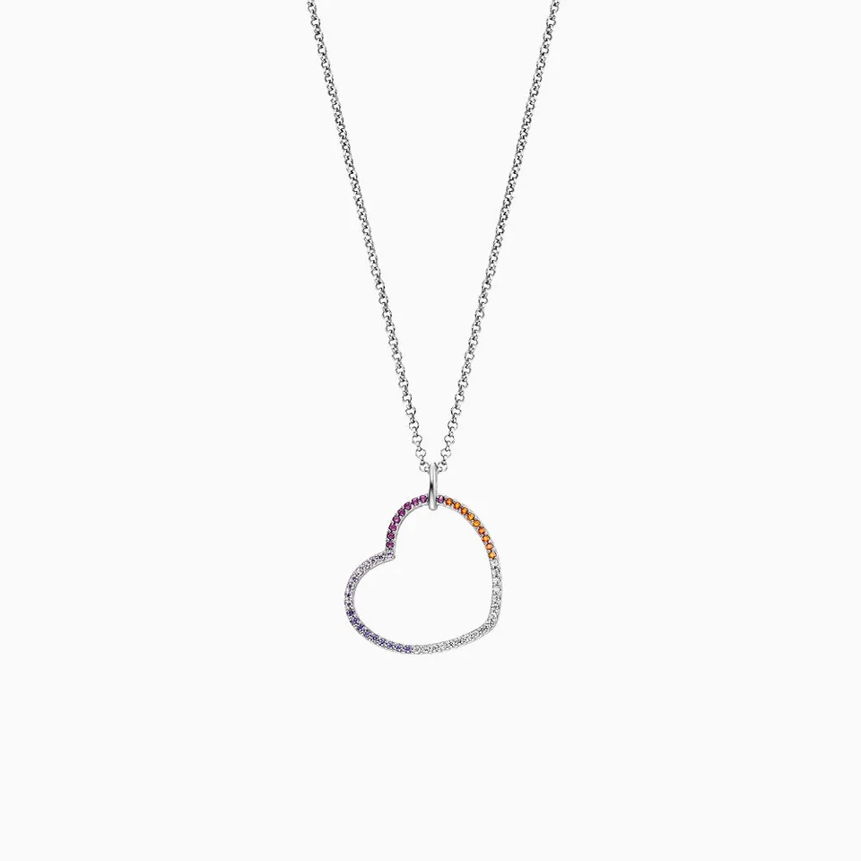 Engelsrufer Cuore Collana Argento 925 Zirconia Multicolor
