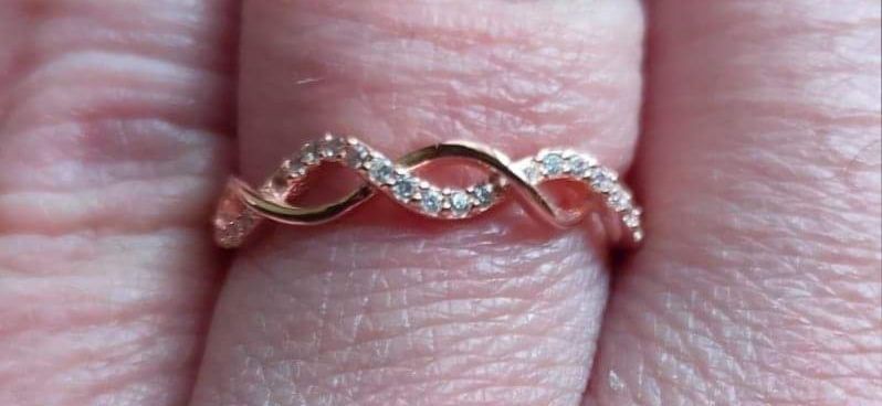 INFINIONLY Fashion Anello Infinito Argento 925 Regolabile Zirconi