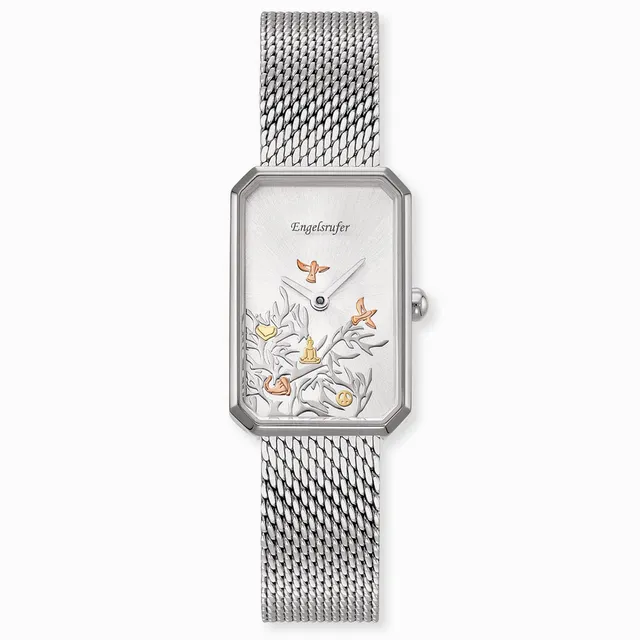 Engelsrufer Lebensbaum Orologio Donna Acciaio Mesh Argento