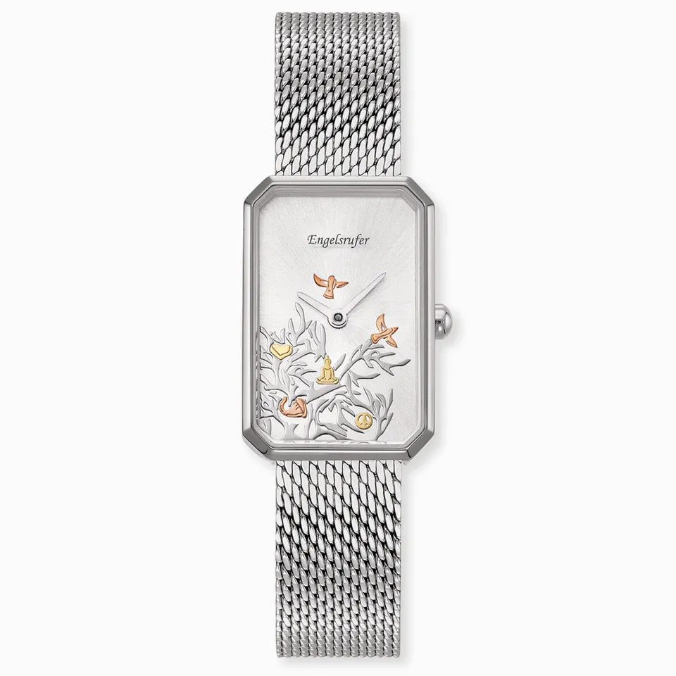 Engelsrufer Lebensbaum Orologio Donna Acciaio Mesh Argento