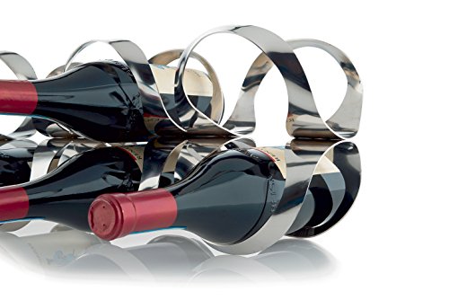 Alessi Ribbon UNS02 portabottiglie 6 bottiglie acciaio lucido