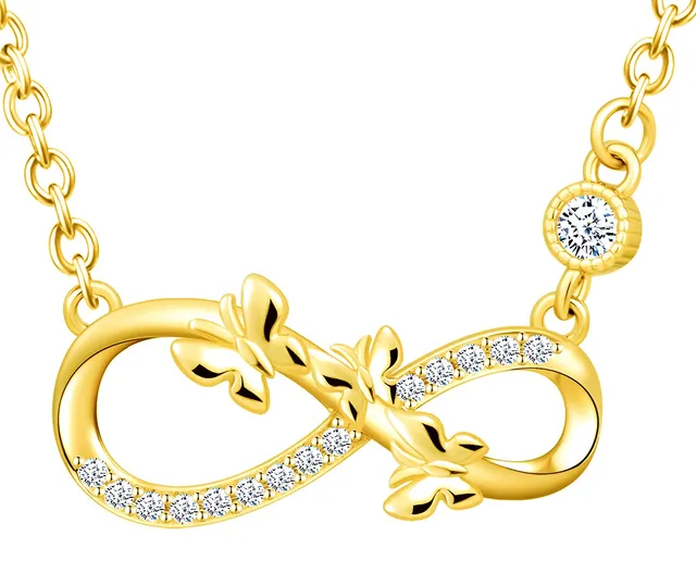 INFINIONLY Fashion Collana Infinito Farfalla Argento 925 Oro