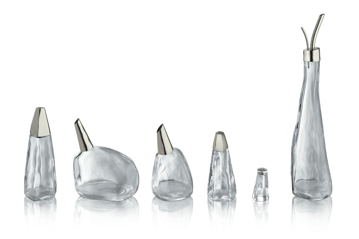 Alessi Officina PZ05 Spargisale Vetro Acciaio 18/10