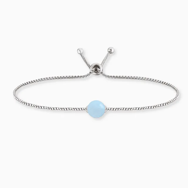 Engelsrufer Powerful Stone bracciale argento agata blu