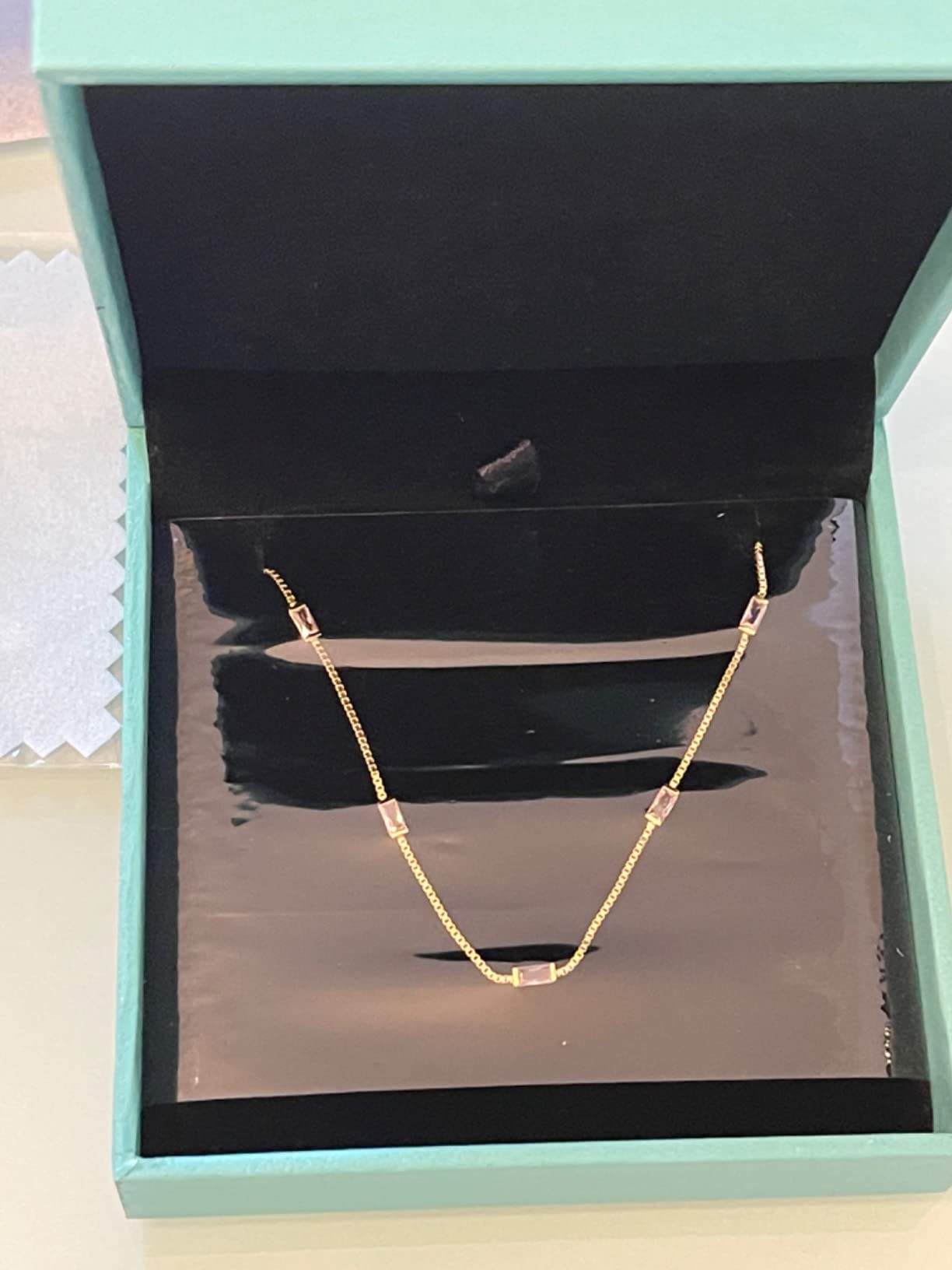 Louisa Secret Necklaces Collana Zirconi Baguette Argento Oro 14k