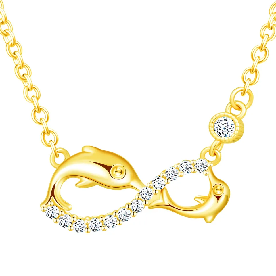 Infinionly Collana Oro Infinito Argento 925 Zirconia