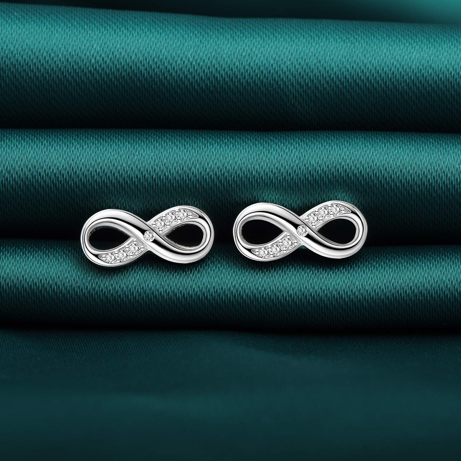 Infinionly Infinity orecchini argento 925 zirconi silver