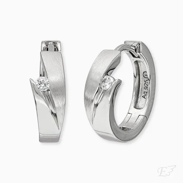 Engelsrufer Creole orecchini cerchi argento 925 zirconia
