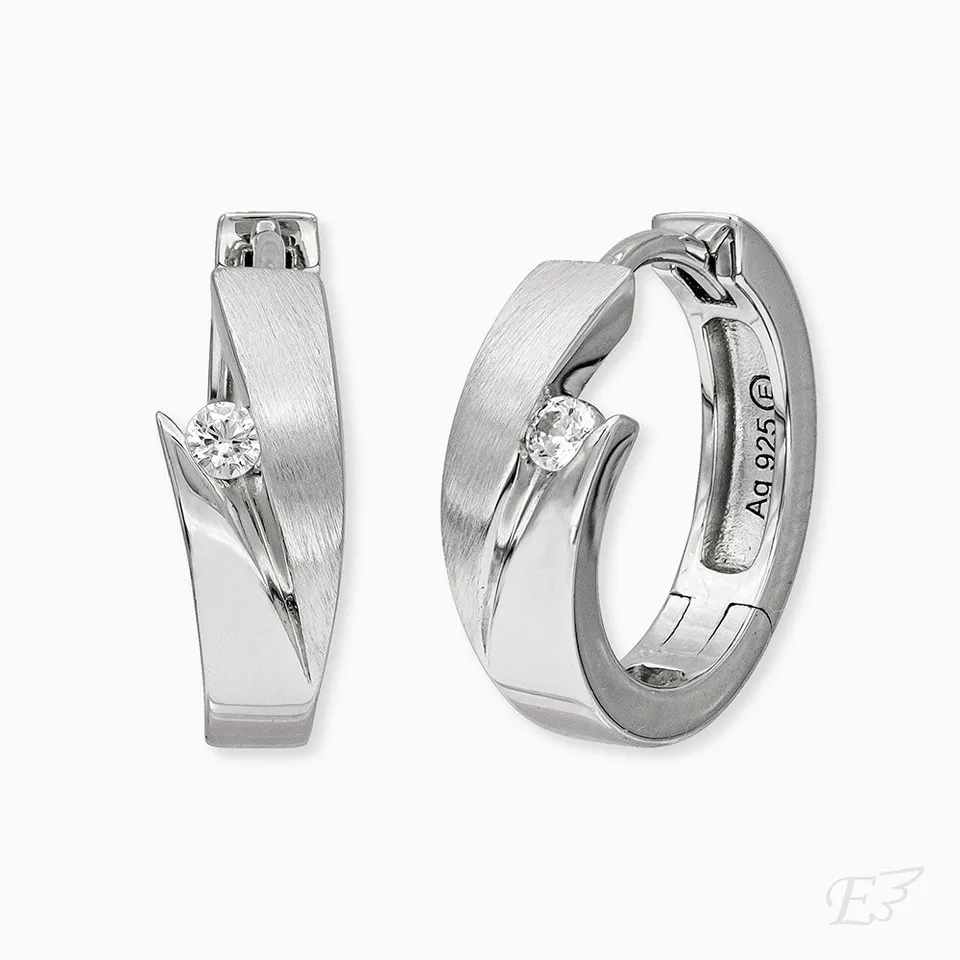 Engelsrufer Creole orecchini cerchi argento 925 zirconia