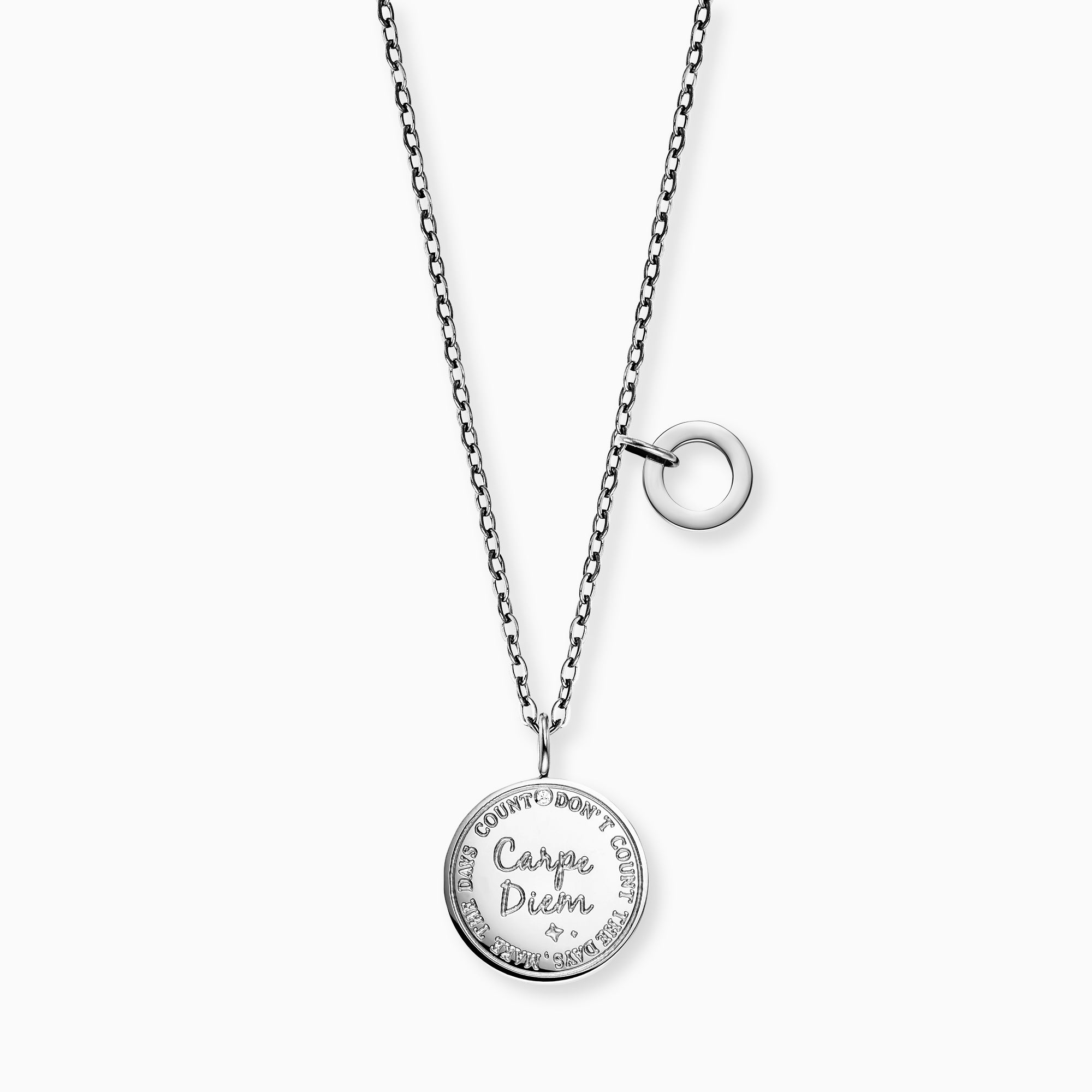 MySteel by Engelsrufer Carpe Diem Collana Argento Piastrina
