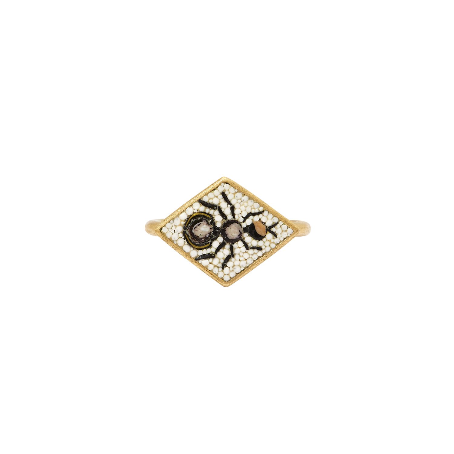 Le Sibille Ant Anello oro giallo 18ct mosaico romano
