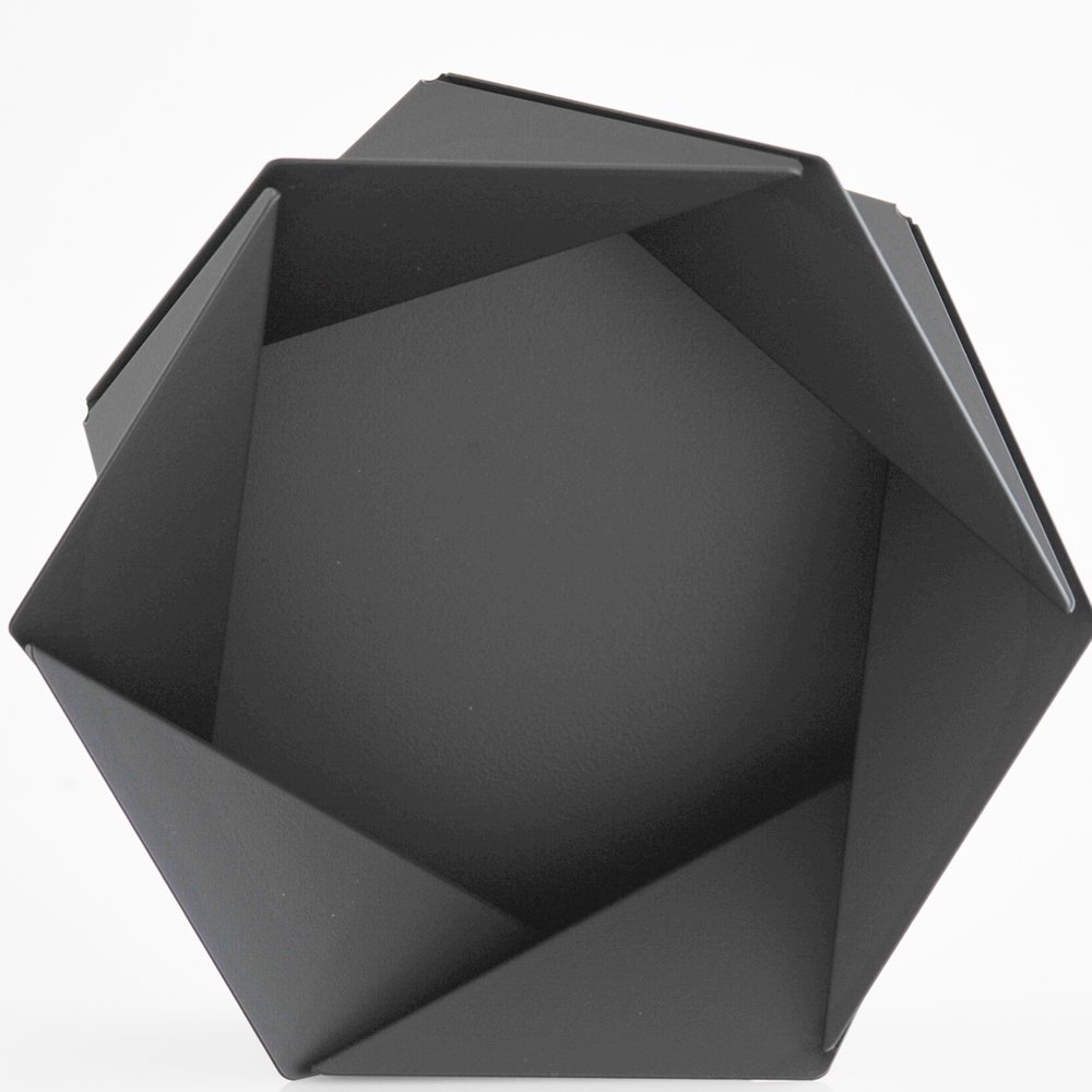 Alessi Kaleidos NS02 B Cestino Nero Acciaio Tavola