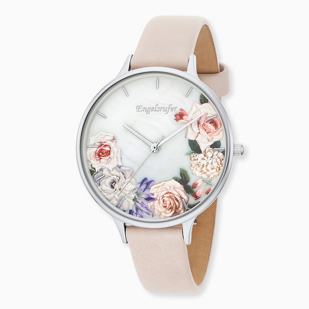 Engelsrufer Blume orologio donna pelle beige madreperla