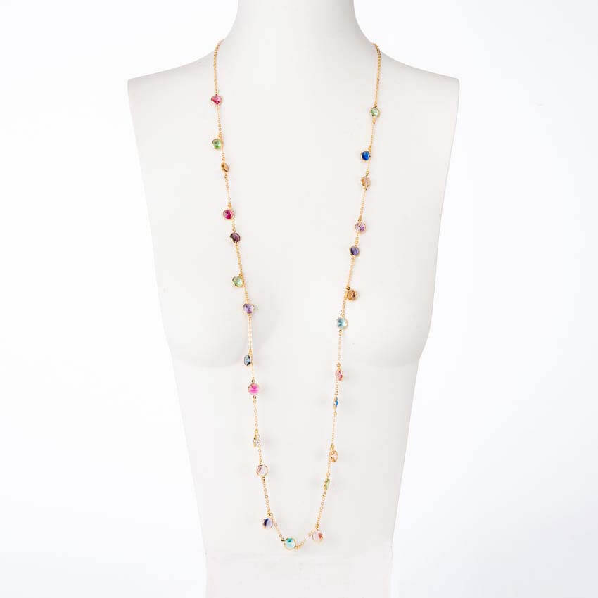 Chic Ad Hoc Collane Lunga placcato oro collana multicolor