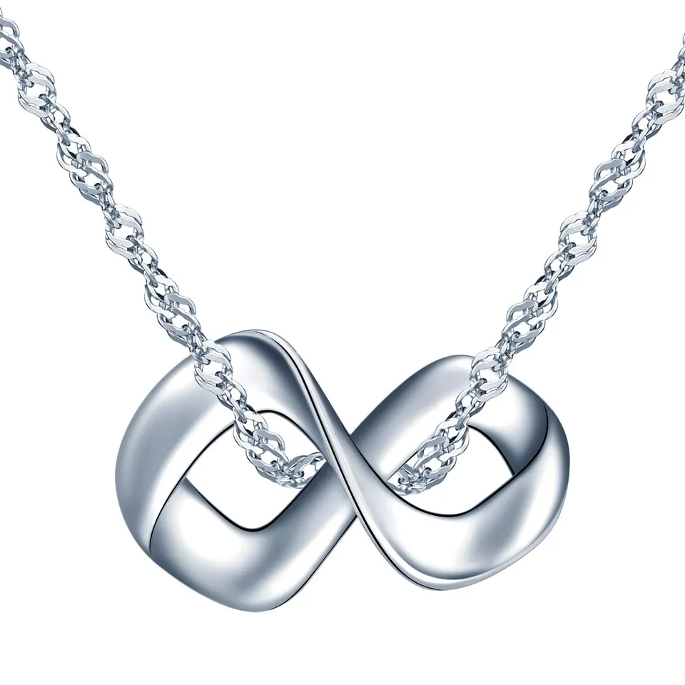 INFINIONLY Fashion Collana argento 925 infinito asimmetrico