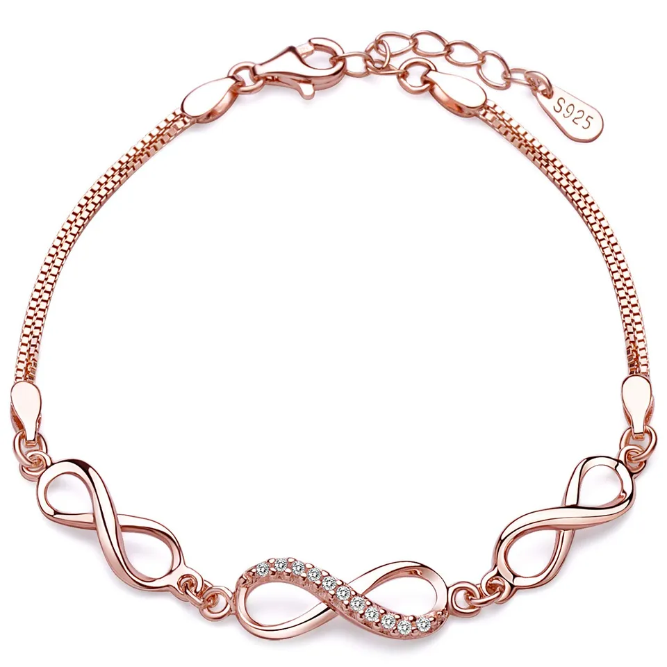 Infinionly Fashion Bracelets bracciale infinito argento rosa