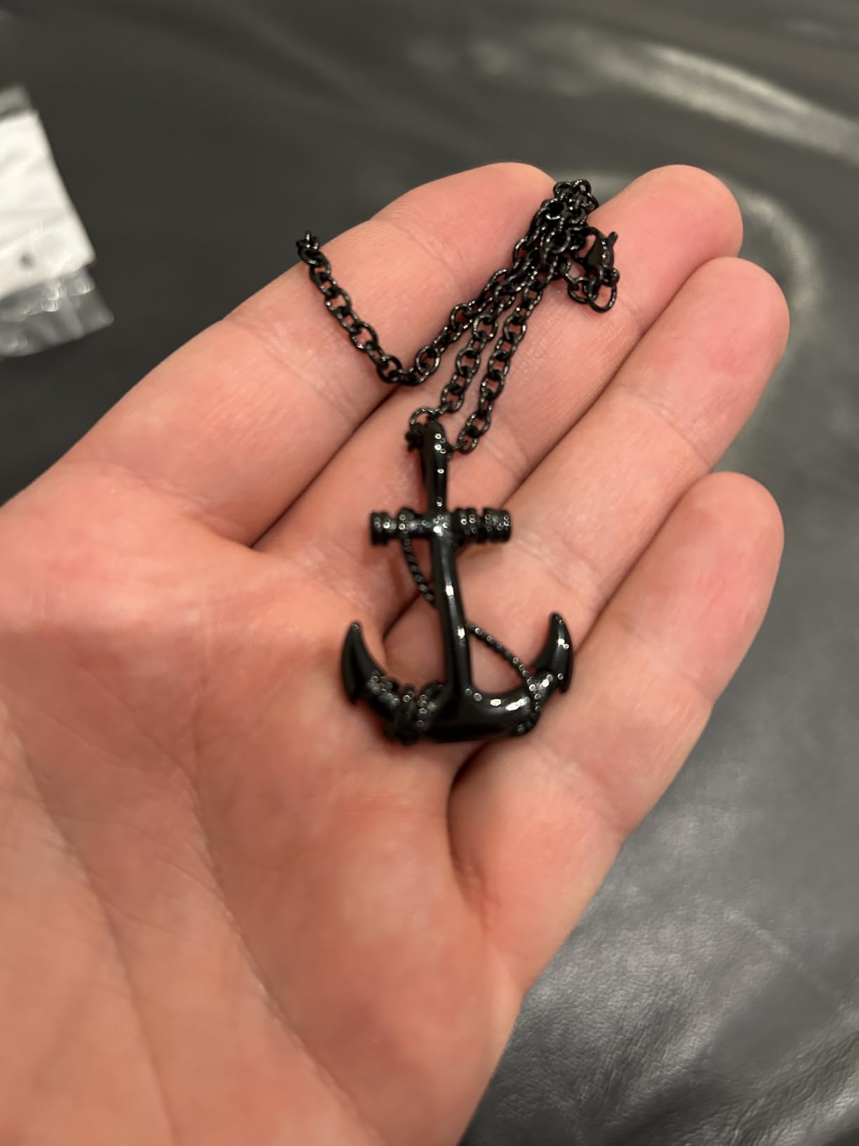INFINIONLY Fashion collana ancora acciaio argento uomo