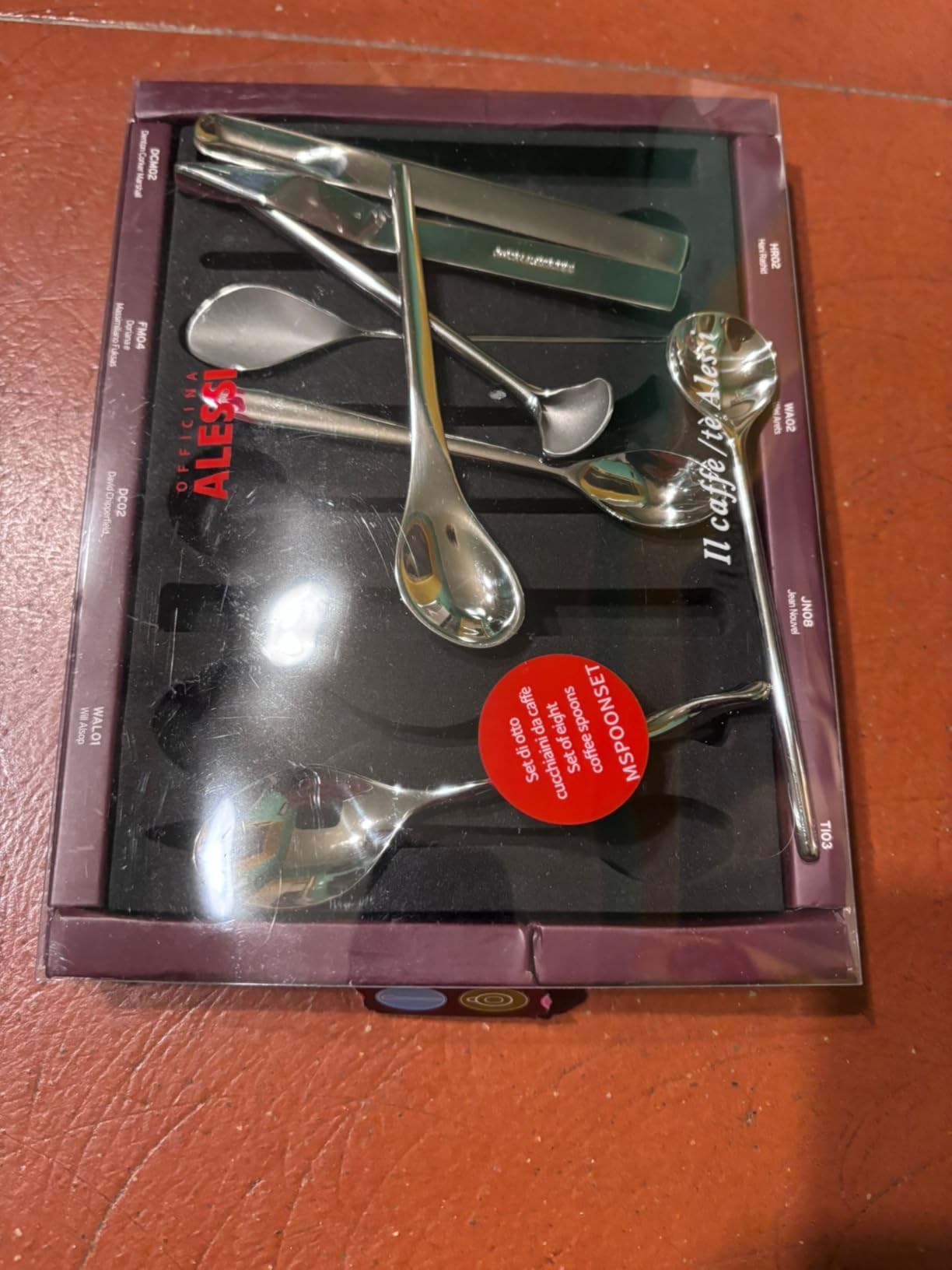 Alessi MSPOONSET Set 8 Cucchiaini Caffè Acciaio 18/10