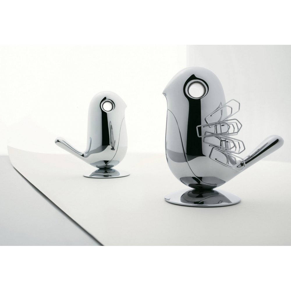 Alessi RT01 portagraffette magnetico argento da scrivania