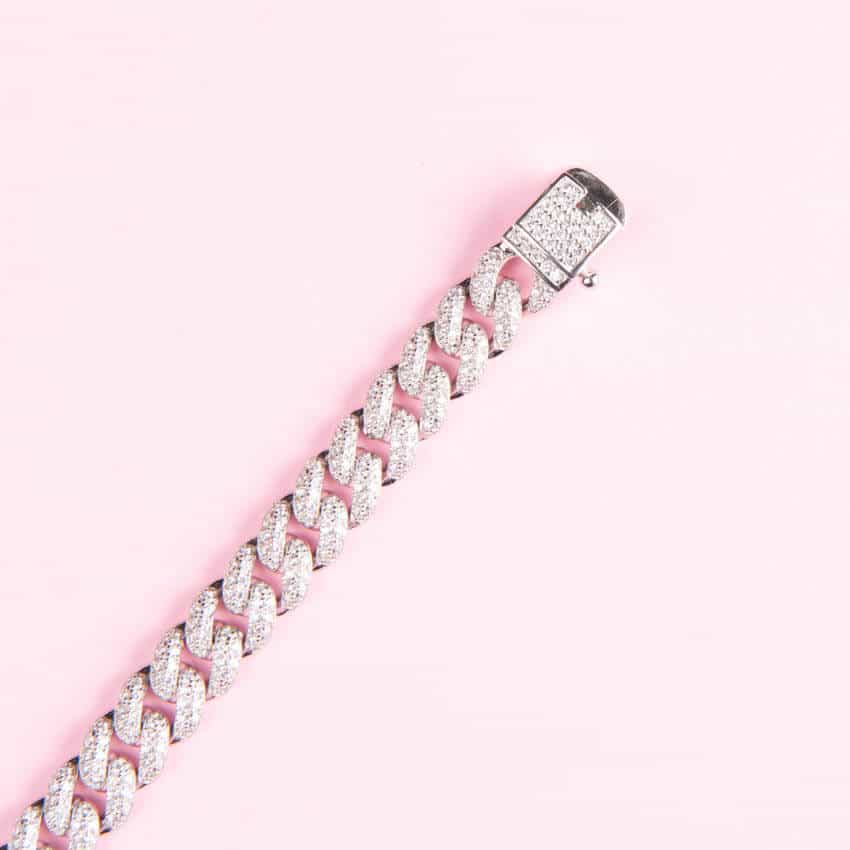 Chic Ad Hoc Bracciali Groumette Argento e Zirconi Bracciale