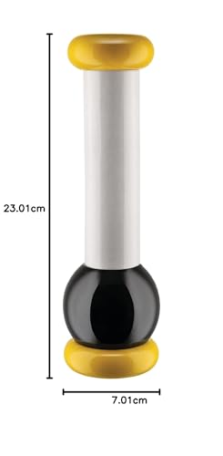 Alessi MP0210 Totem Macinasale Pepe Legno Giallo 23 cm
