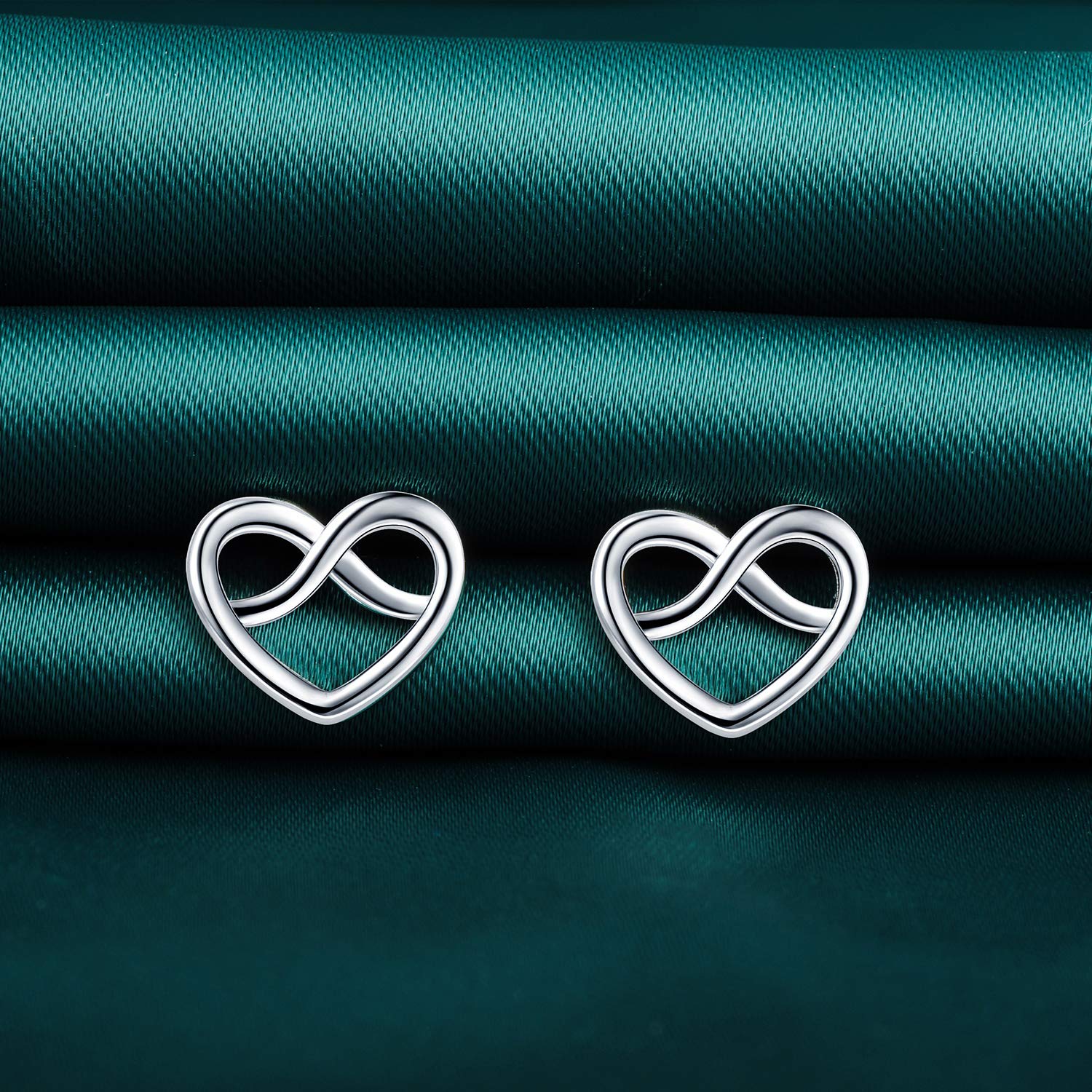 Infinionly Orecchini Cuore Argento 925 Infinito Donna
