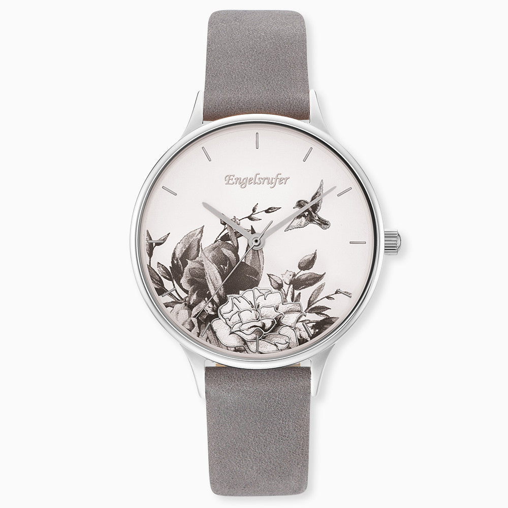 Engelsrufer Uhren Blume orologio acciaio grigio