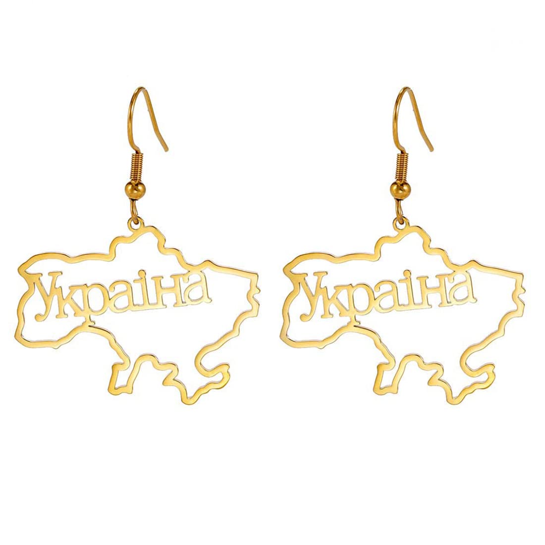 EUEAVAN Earrings b orecchini ucraina mappa tridente