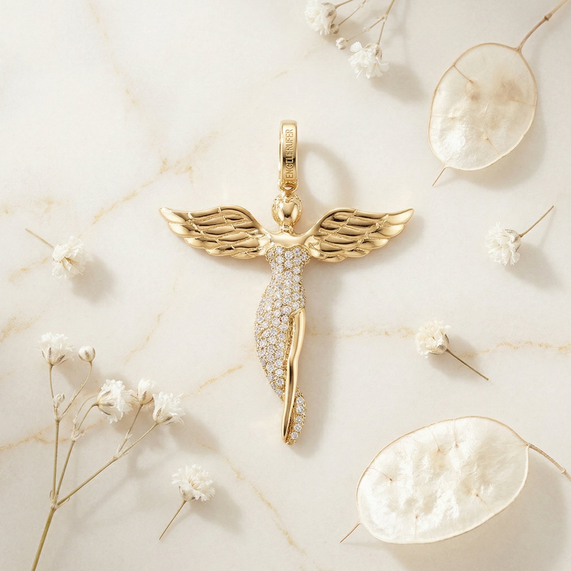 Engelsrufer Anhänger Schutzengel Gold ciondolo argento S zirconia