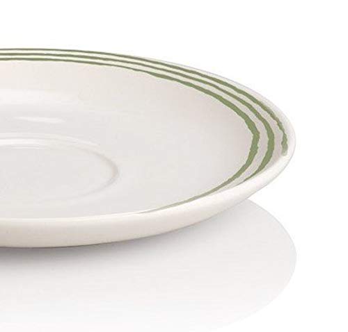 Alessi Acquerello AGV31/77 sottotazza caffè bone china bianco verde