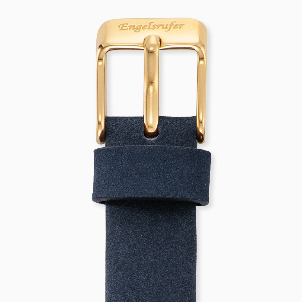 Engelsrufer cinturino orologio pelle blu 12 mm oro