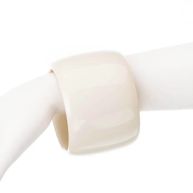 Chic Ad Hoc Bracciale Bangle Rigido Resina Avorio