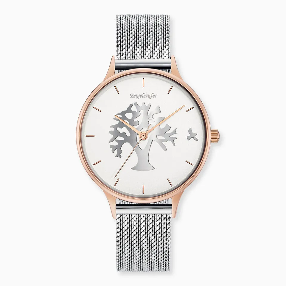 Engelsrufer Lebensbaum orologio bicolor mesh albero vita
