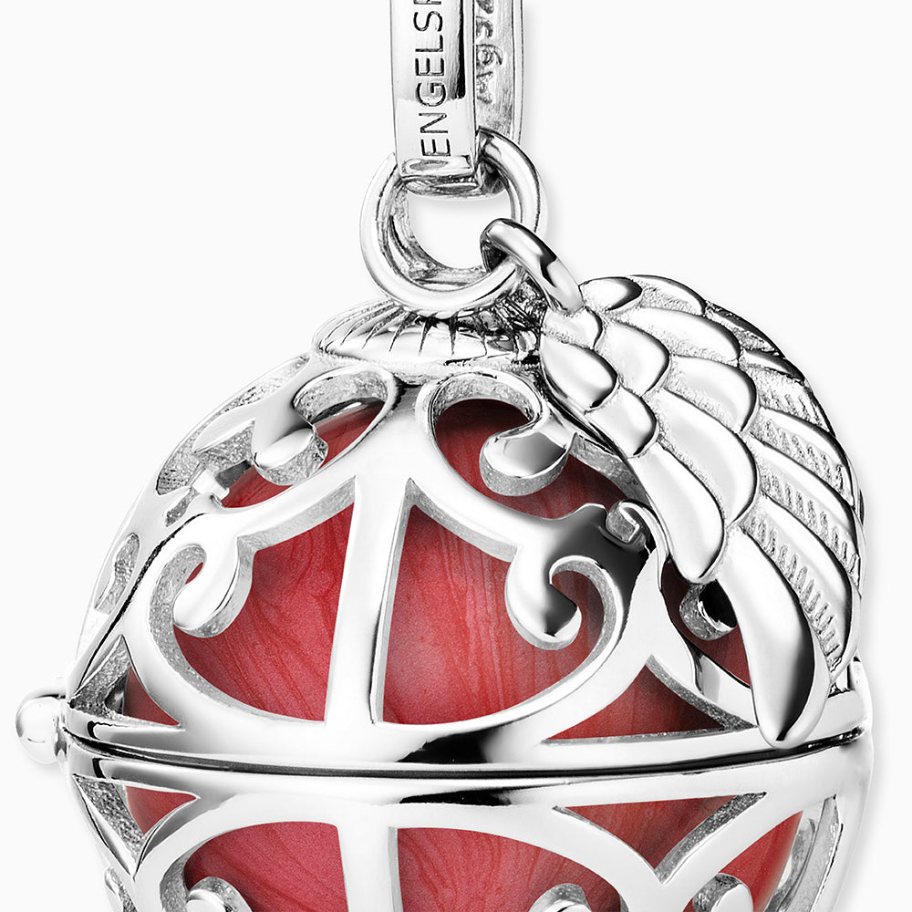 Engelsrufer Ciondolo Ala Argento 925 con Sfera Rossa M