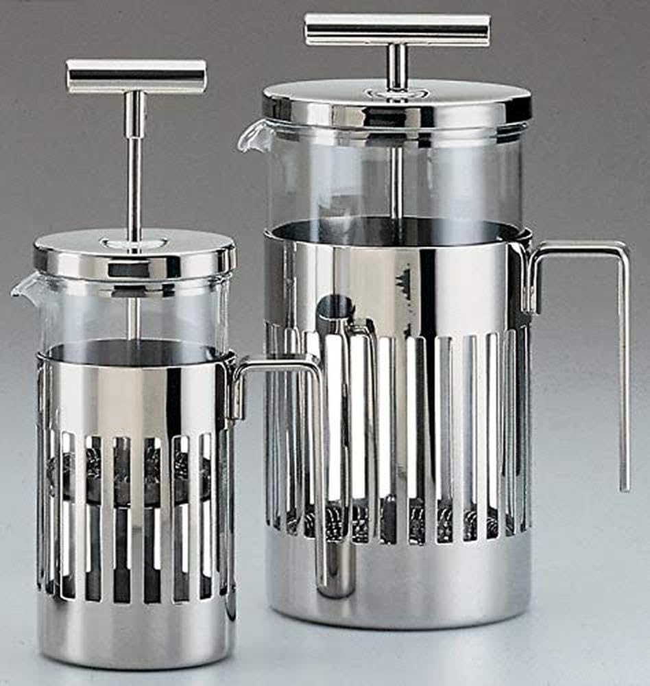 Alessi 9094/8 Caffettiera 8 Tazze Acciaio Vetro 72 cl