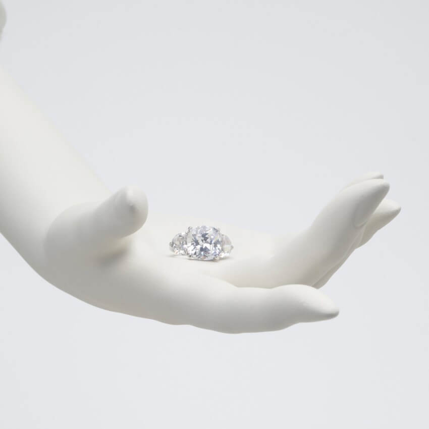 Chic Ad Hoc Anello solitario argento zirconi brillante