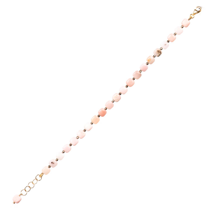 Chic Ad Hoc Bracciale Opale Rosa Ematite Argento