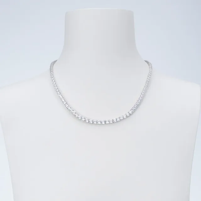 Chic Ad Hoc Collane Tennis Argento Collana Girocollo