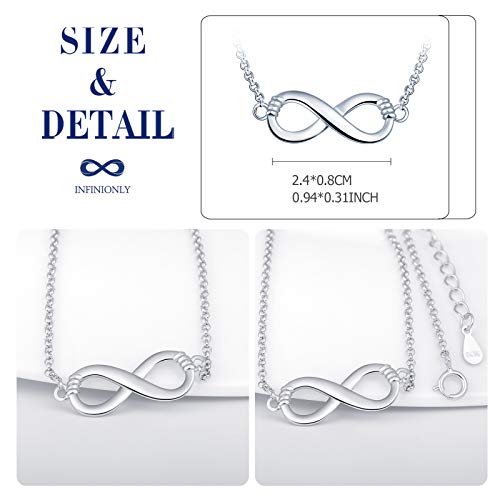 INFINIONLY Fashion Collana argento 925 infinito zirconi