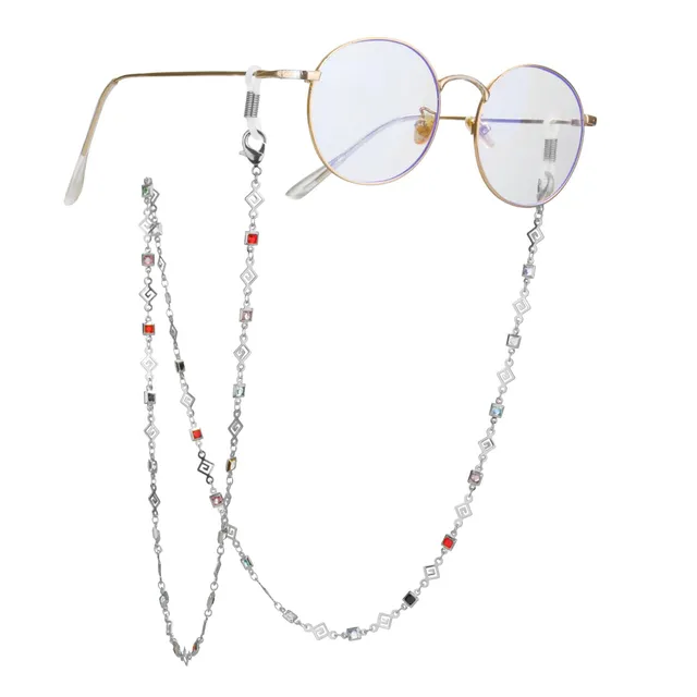 Eueavan Eyeglass cordino occhiali diamanti quadrati