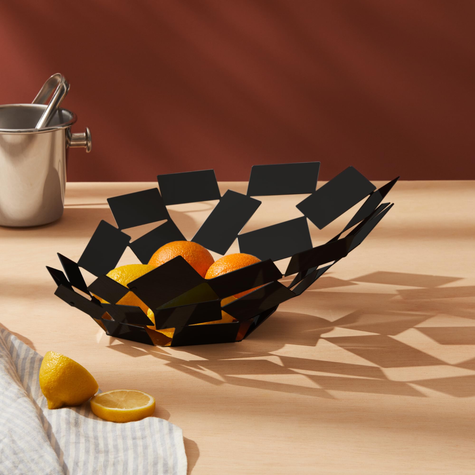 Alessi Scirocco MT03 B Centrotavola Nero Acciaio 41,6 cm