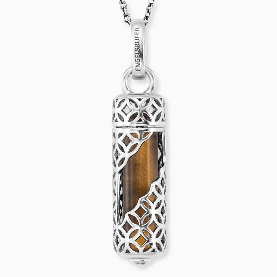 Engelsrufer Powerful Stone collana argento occhio di tigre M