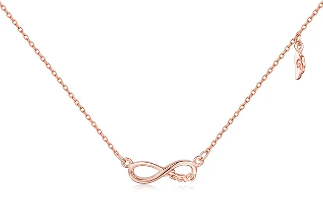 INFINIONLY Fashion Necklaces collana mini infinito oro rosa 925