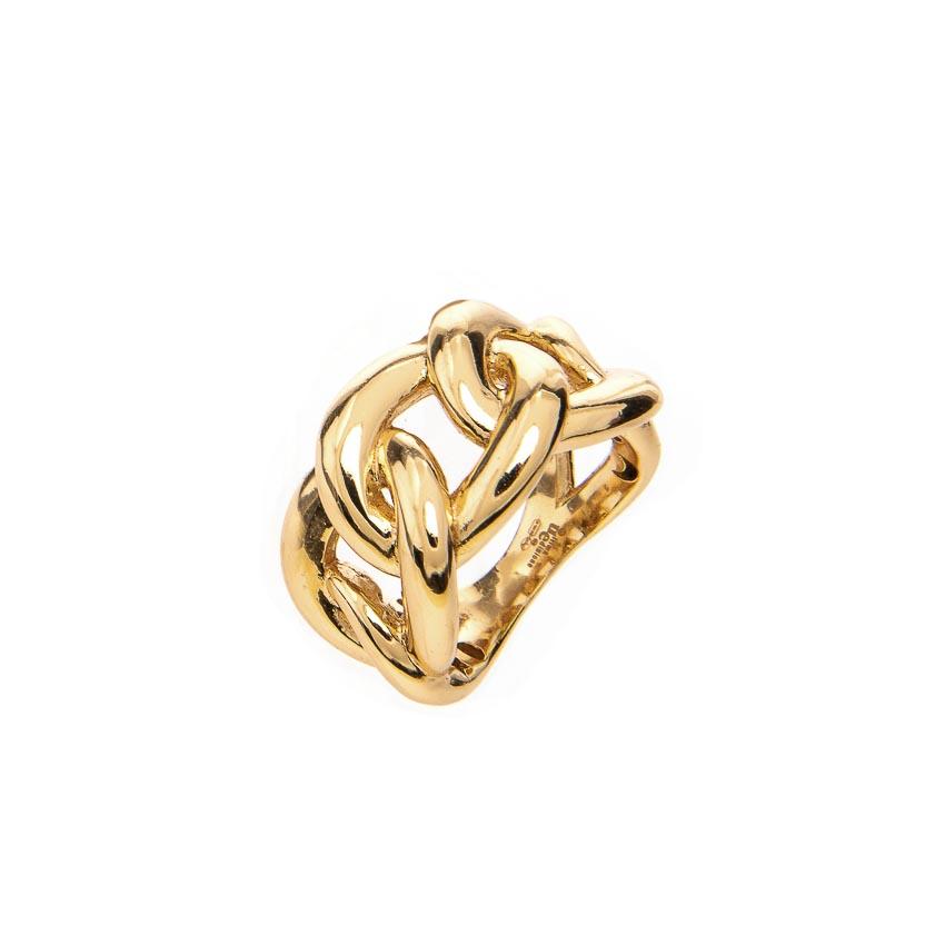 Chic Ad Hoc Anello Catena Rigida Groumette Dorato