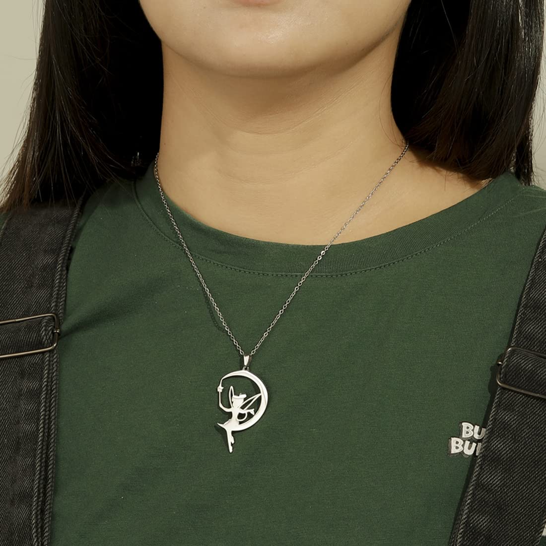 EUEAVAN Moon collana fata sulla luna argento
