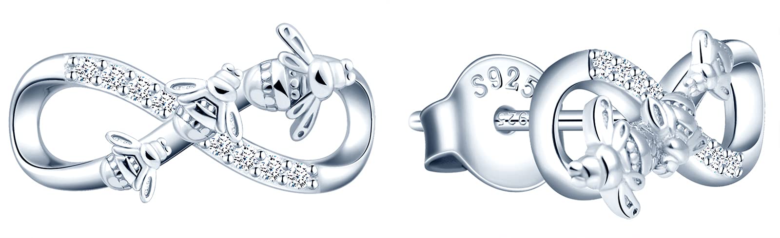 INFINIONLY Collana Infinito Ape Argento 925 con Zircone