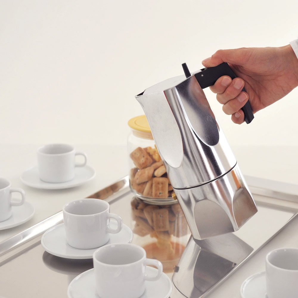 Alessi Ossidiana MT18/6 moka 6 tazze alluminio